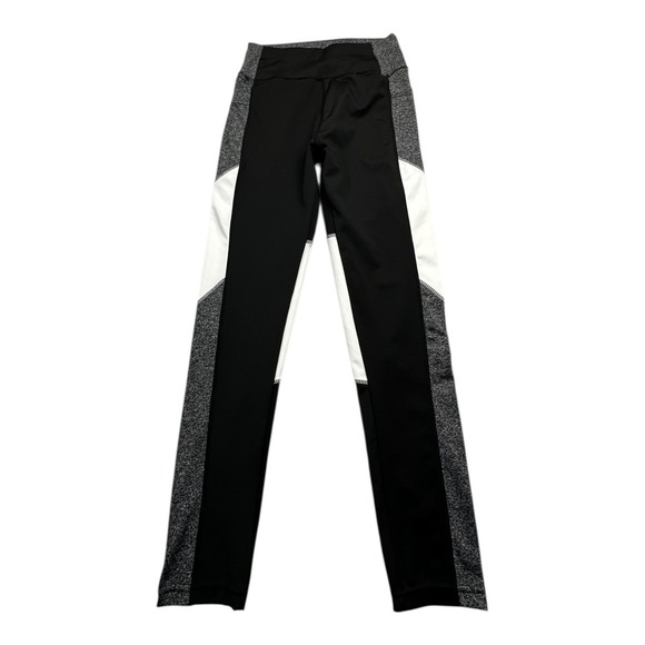 SHEIN Pants - SHEIN Colorblock Athletic Leggings Black White Grey Heathered Gym Workout